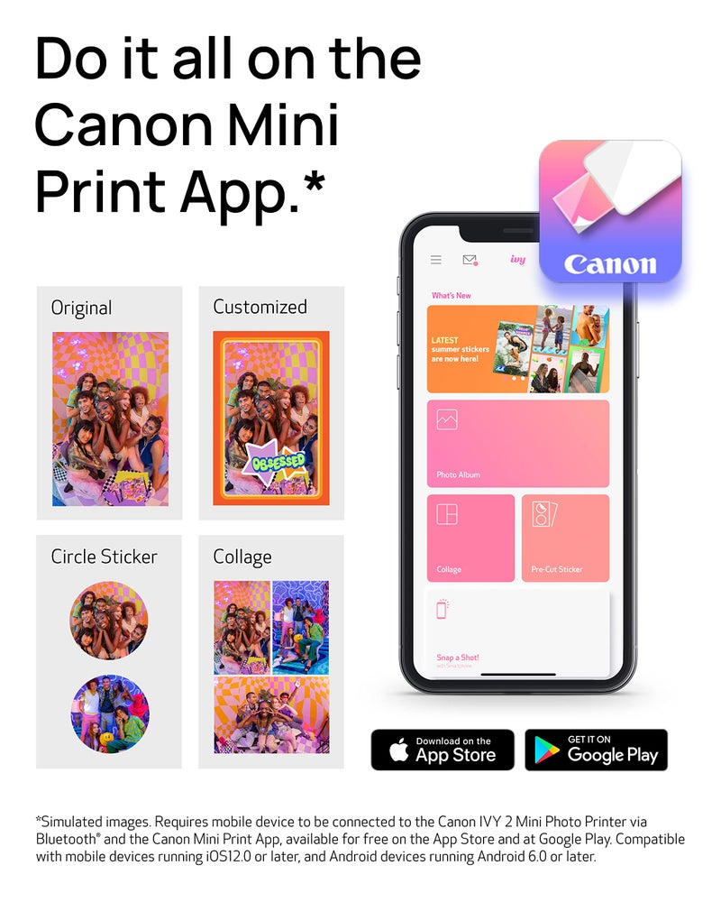 Canon Ivy Zink Pre-Cut Circle Sticker Paper 20 Sheets Pack Compatible with Canon Ivy Mini Photo Printer and CLIQ+/CLIQ+2 - Image 5